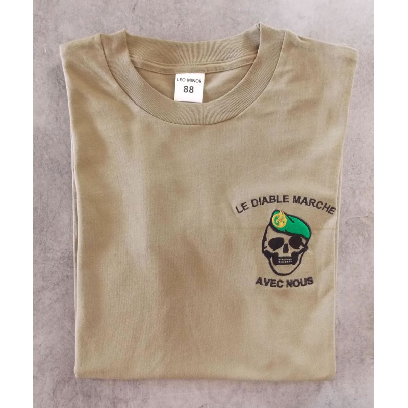 T shirt legion etrangere le diable marche avec nous 2025